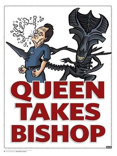 alien queen takes bishop 217563989_2108897905925500_4322488209060206778_n