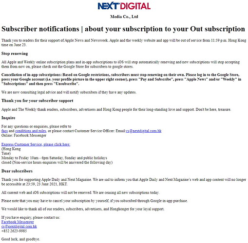 Apple Daily - R.I.P. - 2021-06-23