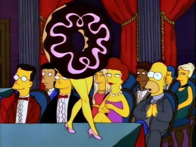 simpsons donut fashion show