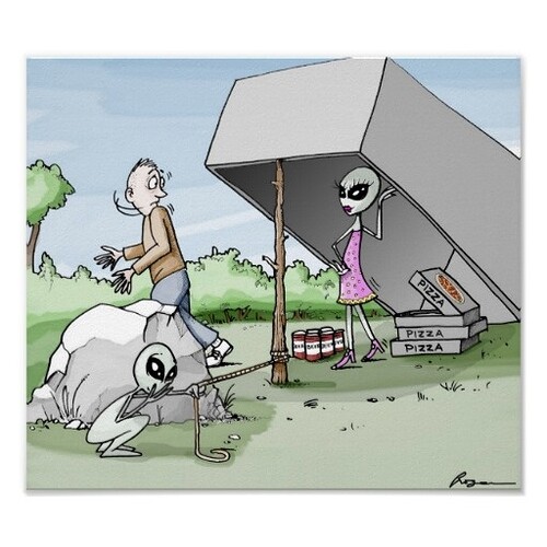 alien pizza beer sex trap