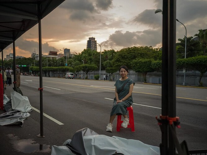 Cheng Hsin-mei, the producer of “Zero Day” and a main scriptwriter, said, “How everyone would really face up to a war, how you would confront that possibility — nobody’s actually talking about that.” Credit...Lam Yik Fei for The New York Times