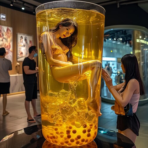 kurupted1_photo._a_transparent_cup_of_fruit_tea_with_boba._cup__6f31cf8a-1e06-4d37-82a5-3f173cf9b1fe