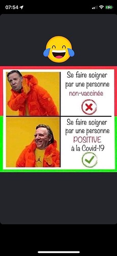 Legault Drake meme (unjabbed vs. positive)