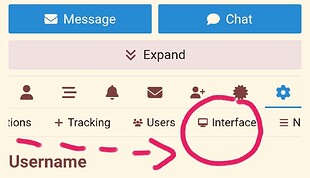 ...to find the Interface menu