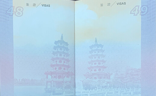 Taiwan Passport Inside Page