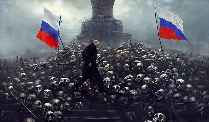 A Dictator inspects his Troops on the Battlefield in a mindless War